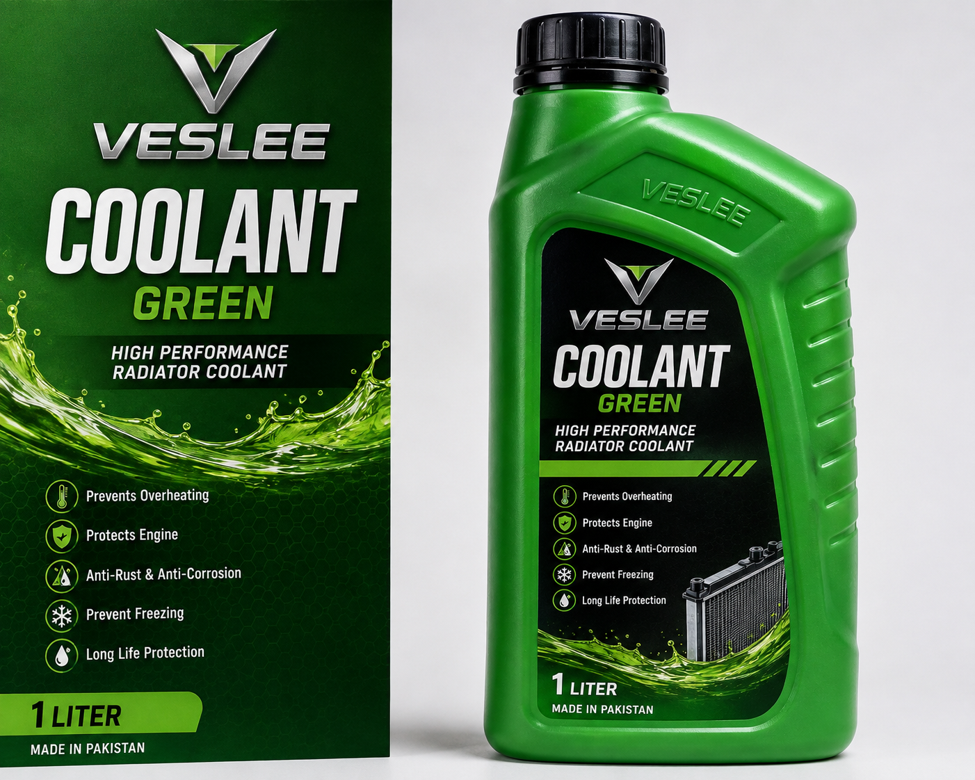 bf69a2c1-75d1-4458-89dd-dcadfddd53f5 COOLANT VESLEE 1 LITER GREEN - Image 1